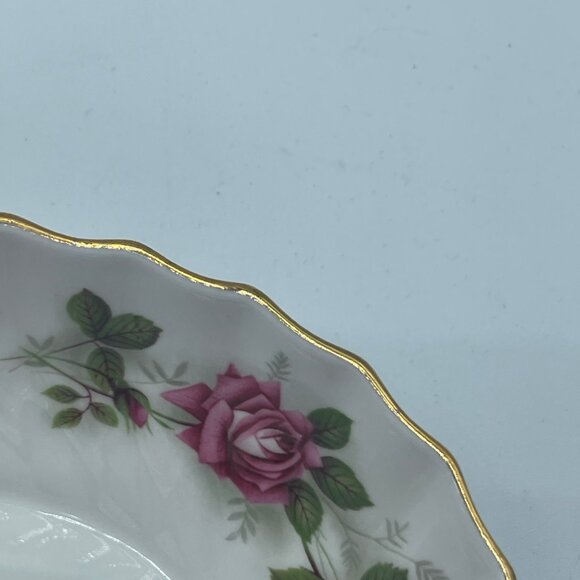 VTG Royal Adderley Bone China Miss Canada Rose Trinket Candy Dish Bowl 5.25" - Picture 6 of 6